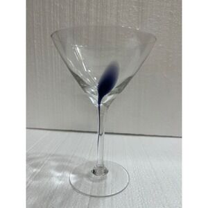 Artland Martini Glasses Teardrop Drip Clear With Filament Drop